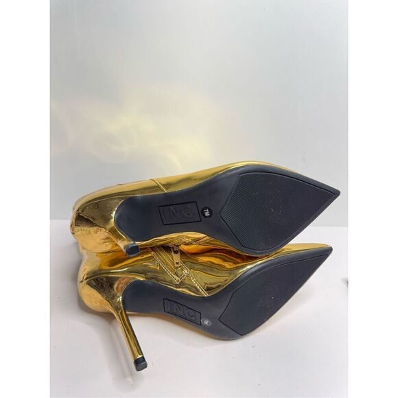 INC International Concepts Boots Size 7 Gold Pointed Toe Stiletto Heels - Picture 11 of 11